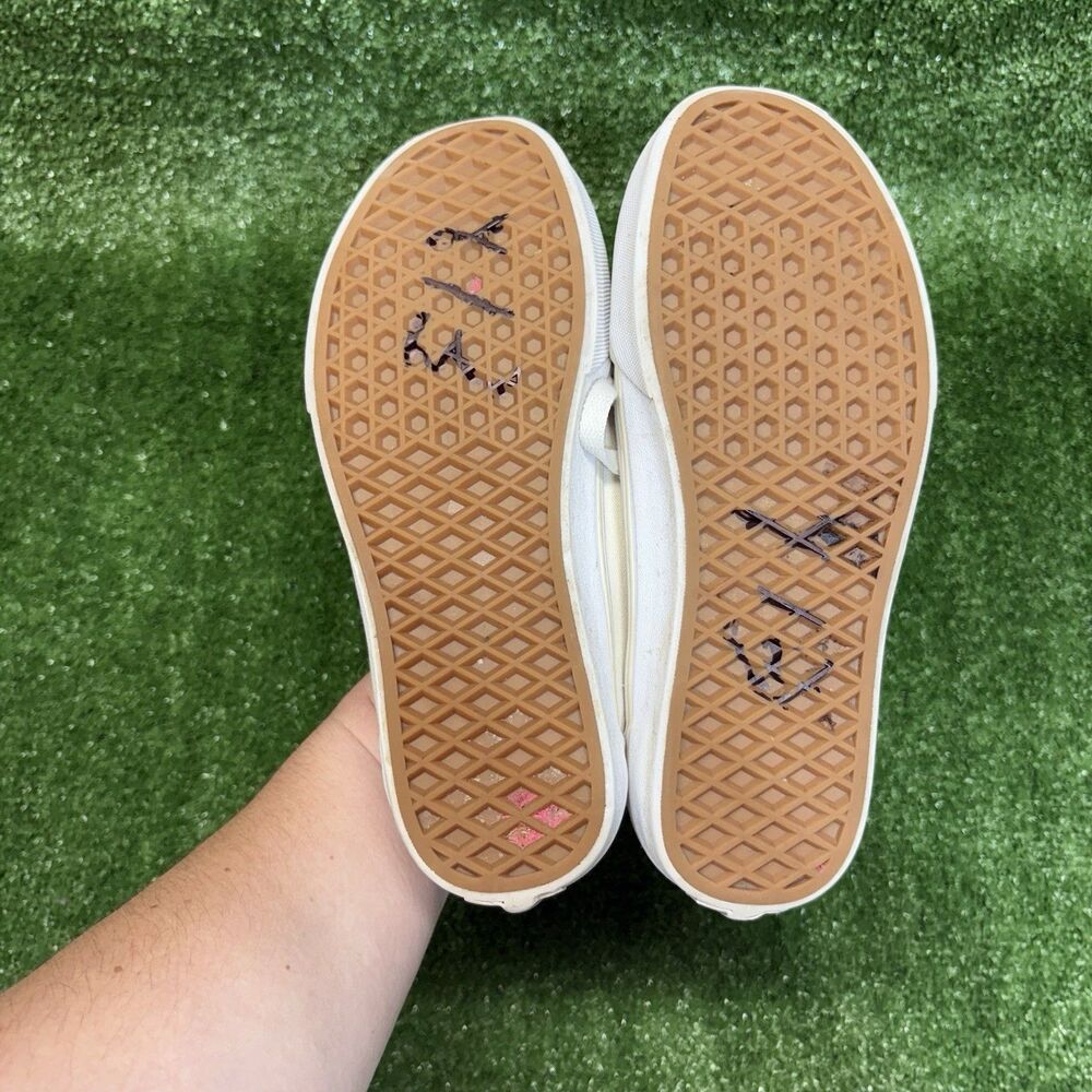 Vans Ward Womens Size 7 Beige White Athletic Walking Skateboard Shoes Sneakers - Picture 6 of 7